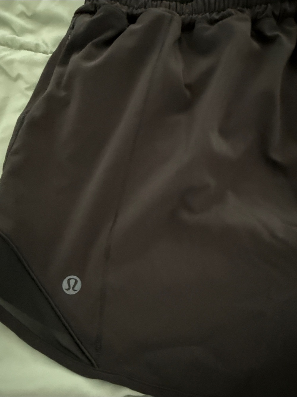 lululemon black athletic shorts with reflective logo - Picture 2 of 3